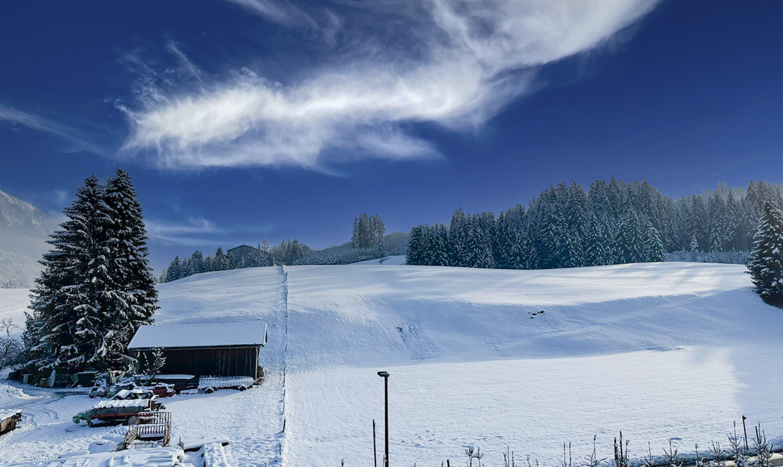 Traumhafte Schneelanfdschaft